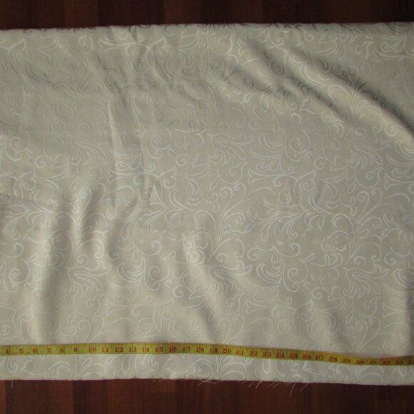 Jacquard Fabric - Creamy Off White - 74" x 100" - Picture 11 of 16